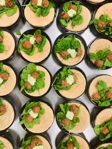 turkey meatballs on a prep table